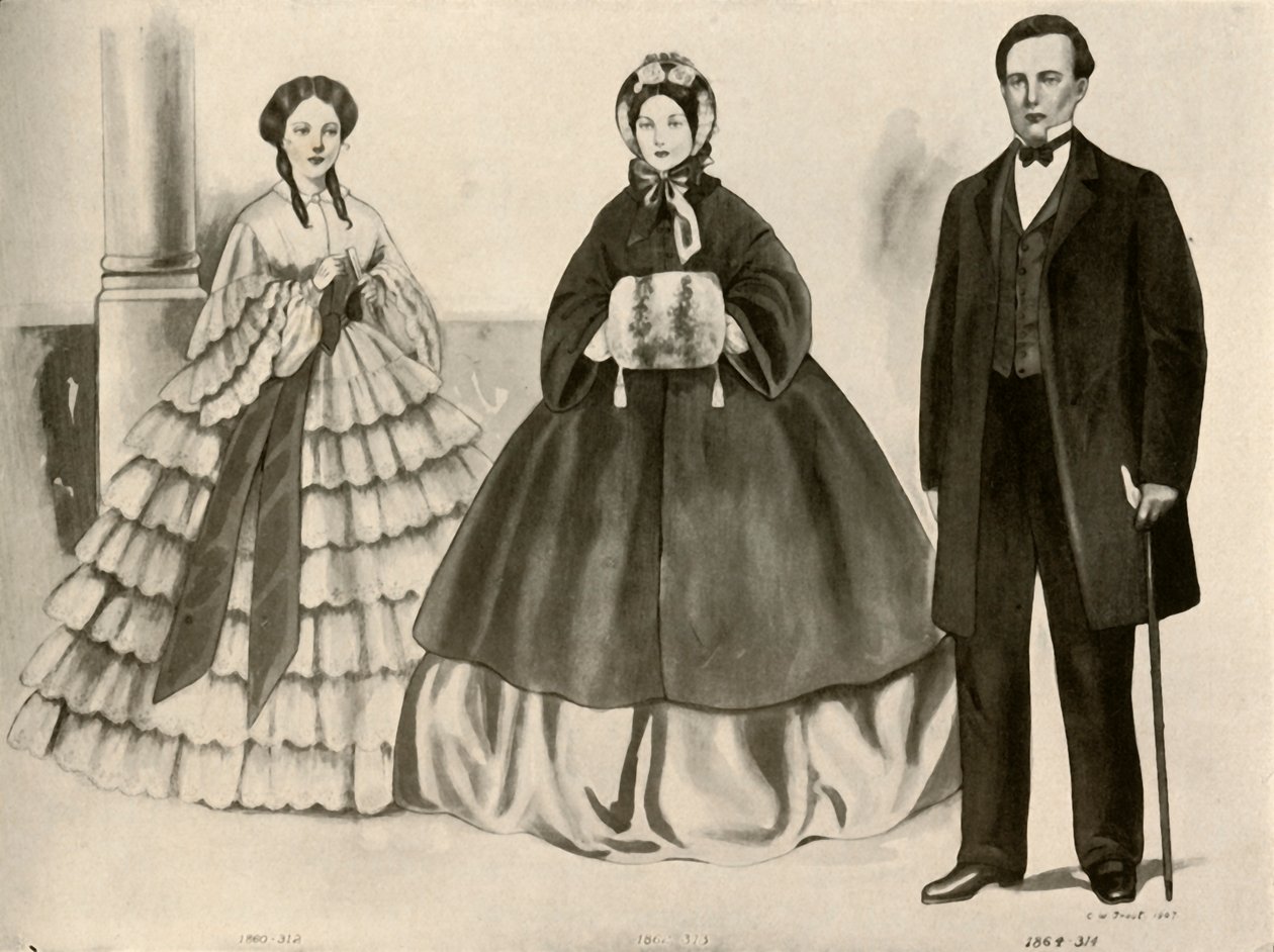 Kläder från 1860-1870, 1907, 1937. av Cecil W. Trout
