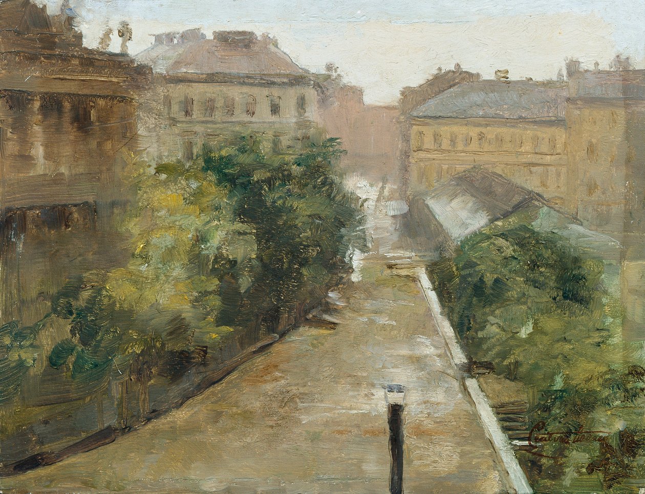 Utsikt över Palais Coburg från konstnärens lägenhet av Cecil van Haanen