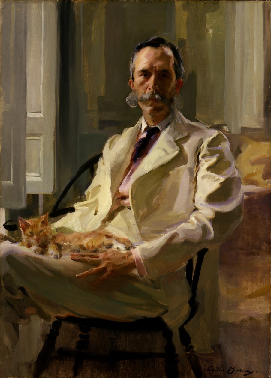 Mannen med katten (Henry Sturgis Drinker) av Cecilia Beaux