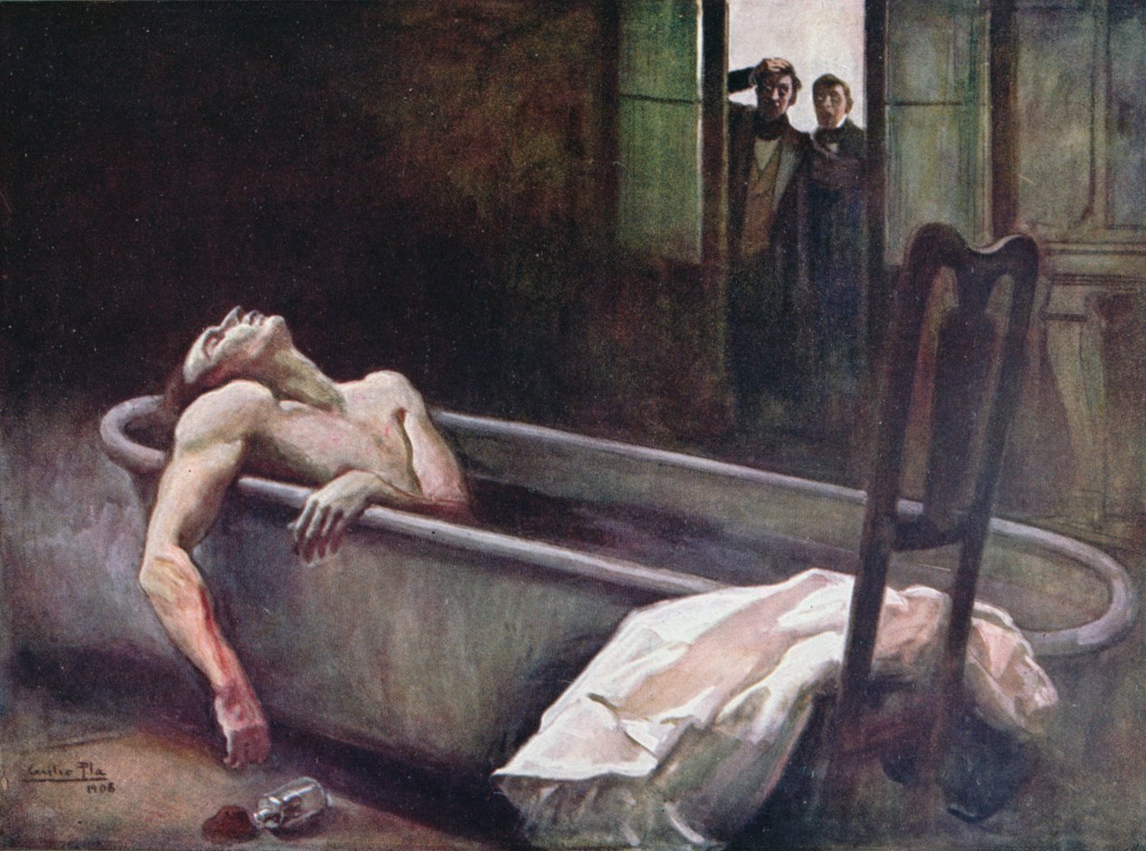 Horace Wells död (1815-48) 1908 av Cecilio Pla Gallardo