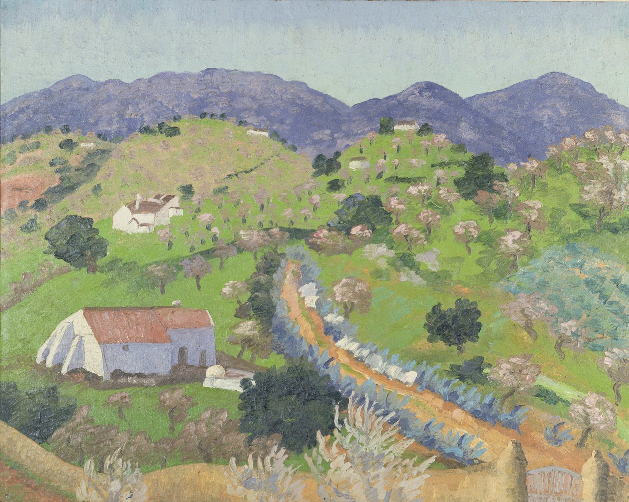 Landskap nära Lago, Algarve, Portugal av Cedric Morris