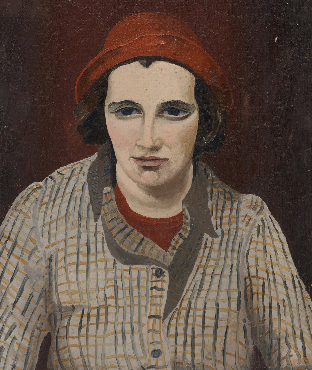 Porträtt av Denise Broadley (olja på duk) av Cedric Morris