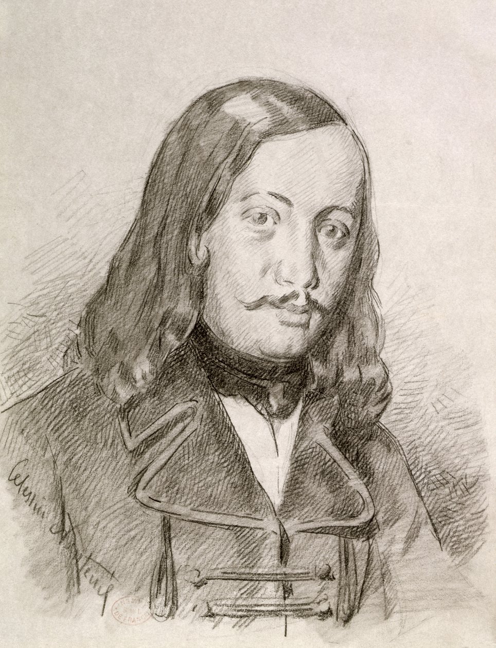 Theophile Gautier (1811-72) av Celestin Francois Nanteuil