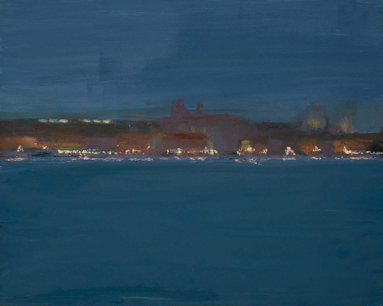 Nattljus, Venedig (olja på duk) av Celia Montague