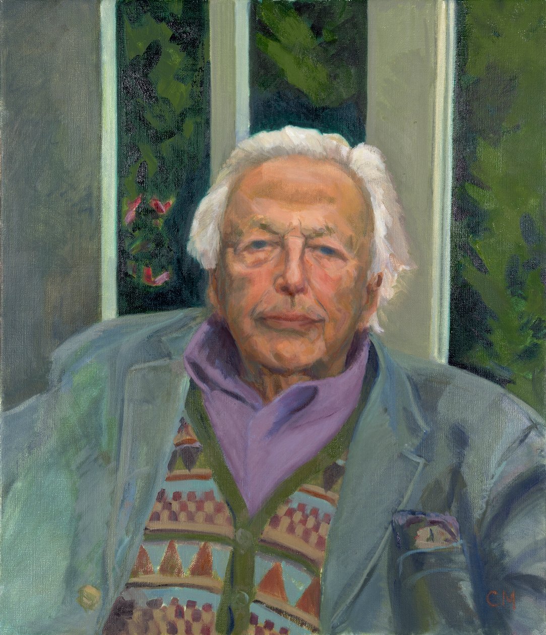 Sir Peregrine Worsthorne, 2012 (olja på duk) av Celia Montague