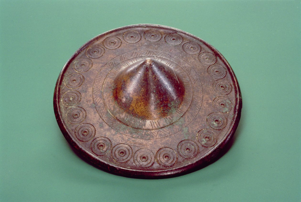 Incisat nålhuvud, från Irland, ca 700 f.Kr. (brons) av Celtic