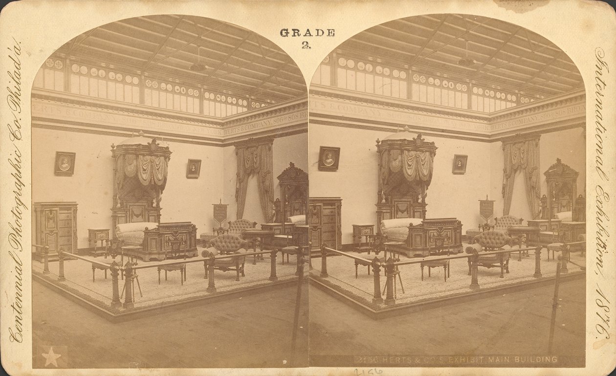 Herts & Co:s möbelutställning - Huvudbyggnaden (s/v foto) av Centennial Photographic Co.