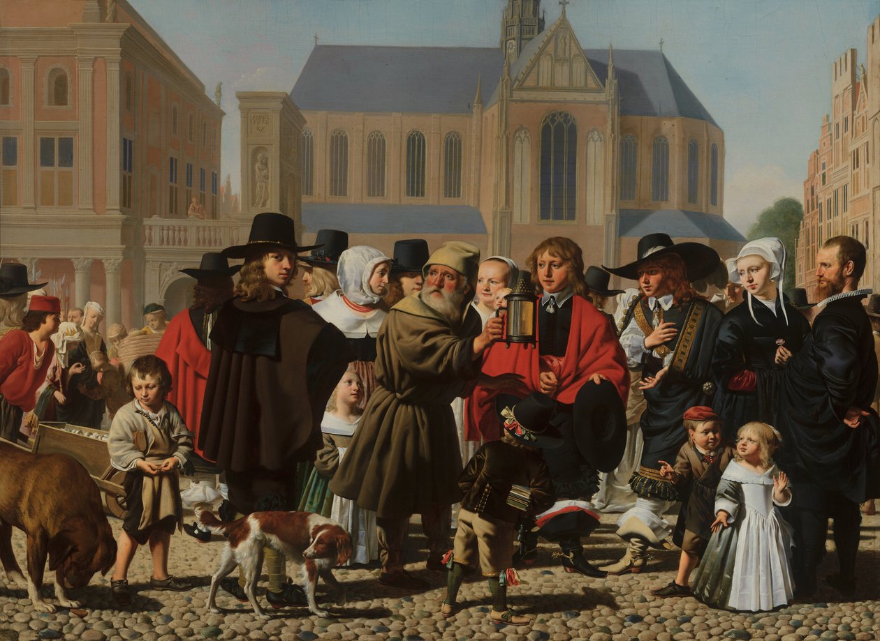 Diogenes söker en ärlig man, 1652 av Cesar Boetius van Everdingen