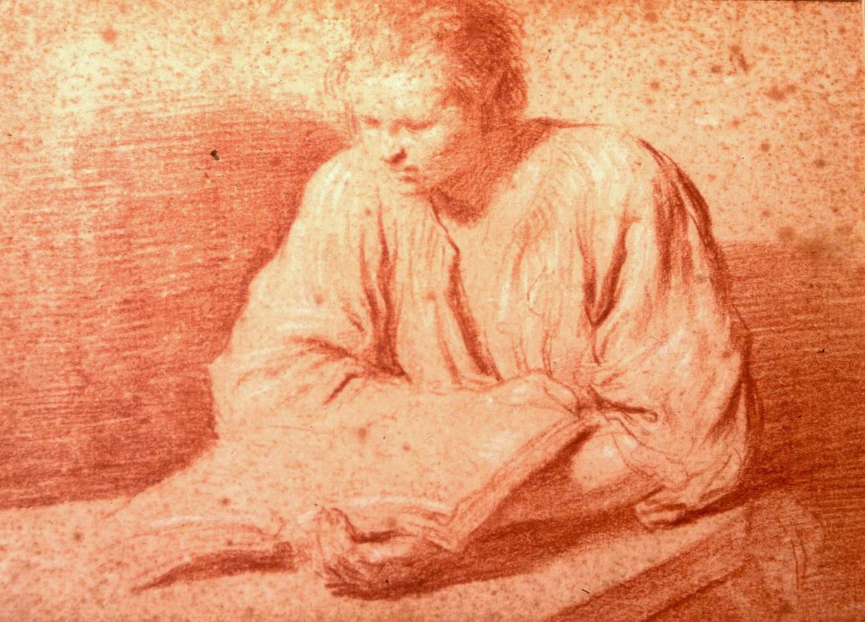 Man reading av Cesare Gennari