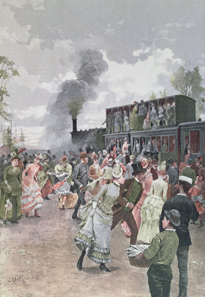 Söndagståget, 1885 av Cesare Auguste Detti