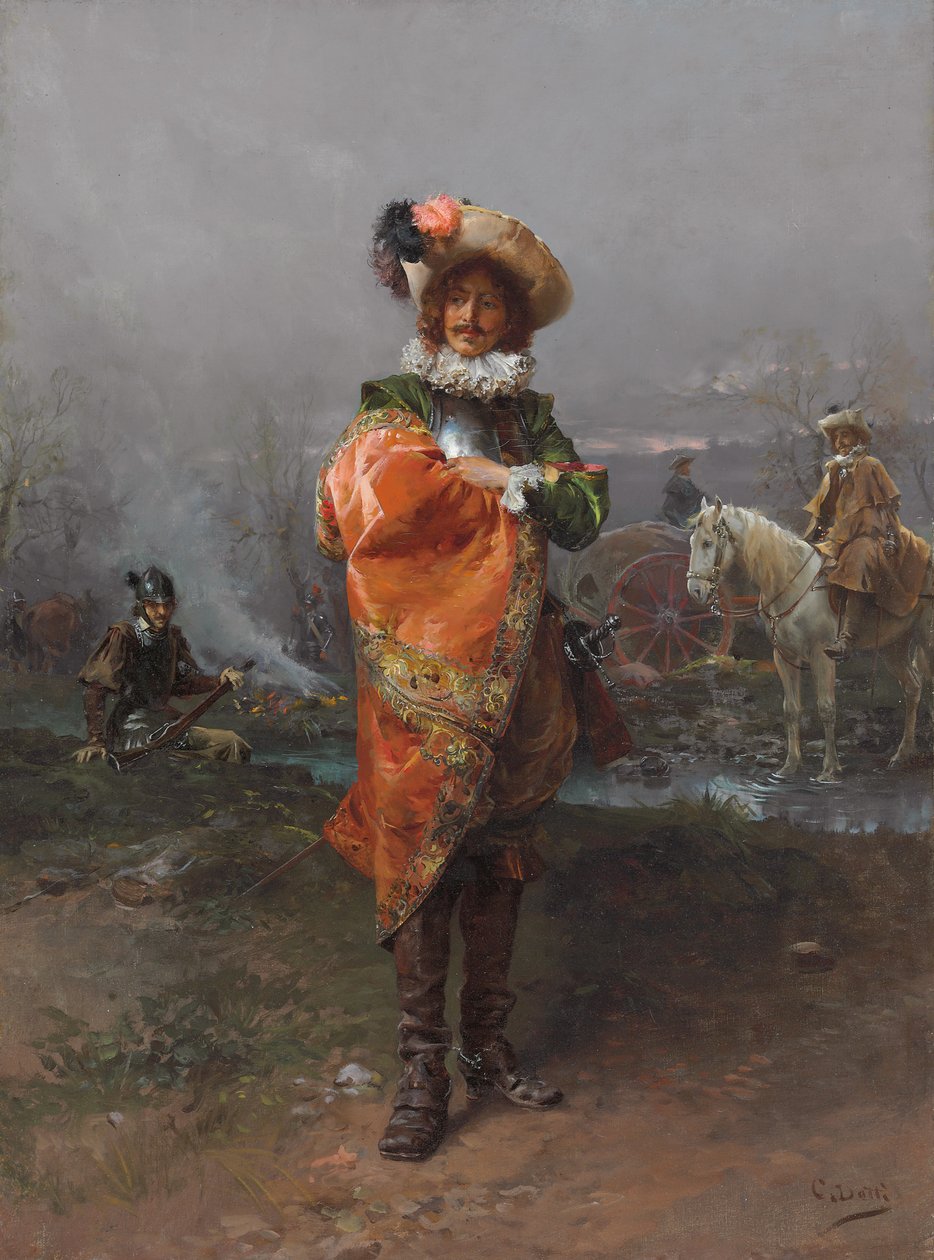En gentleman i en mantel av Cesare Auguste Detti