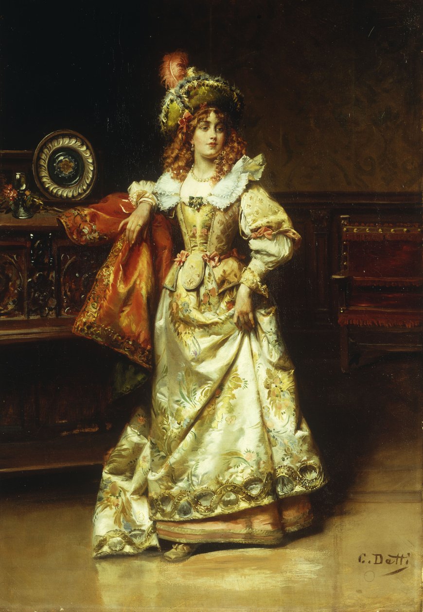 I väntan på eskorten, av Cesare Auguste Detti