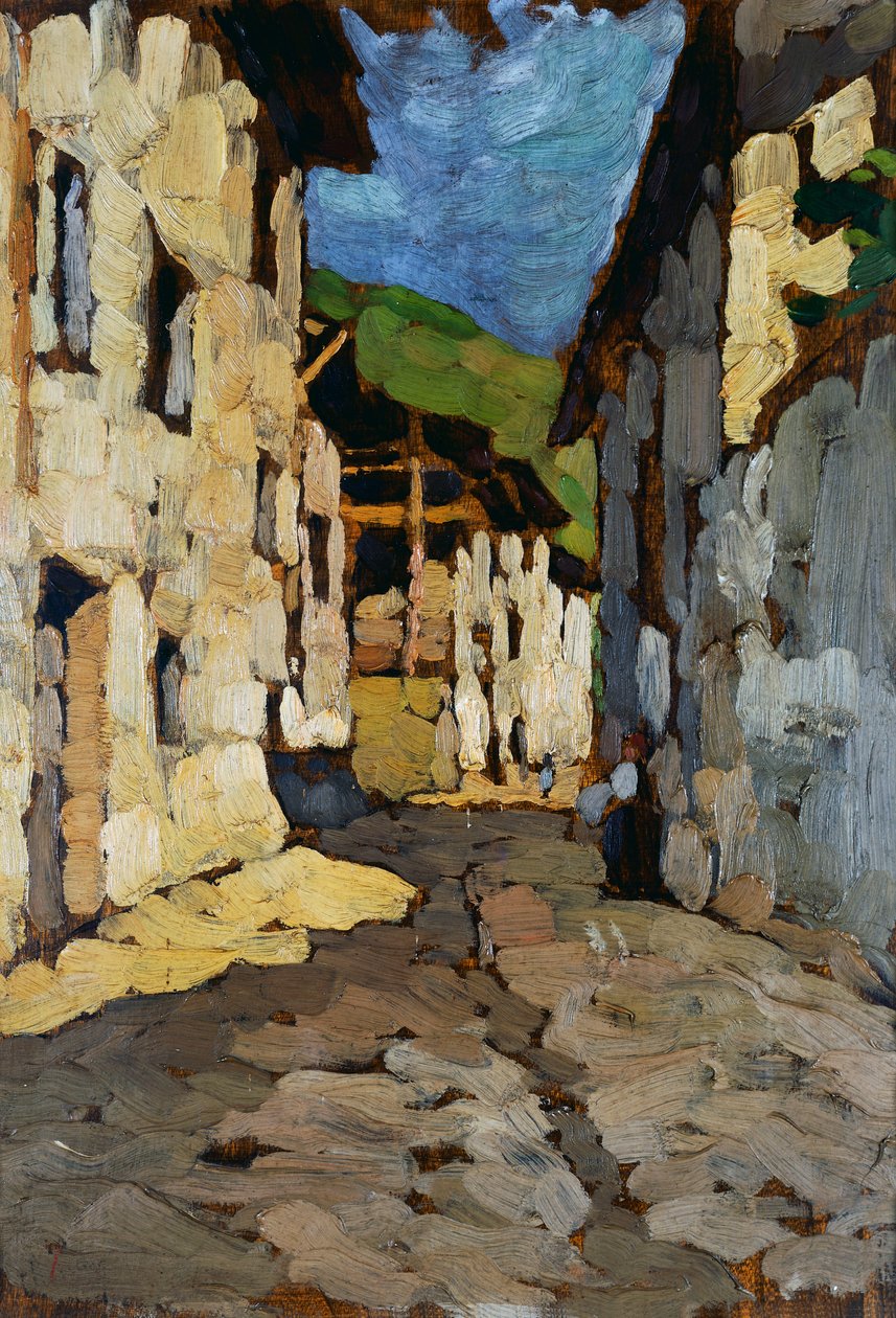 Hus på landet, 1900-talet (olja på duk) av Cesare Balbi di Robecco