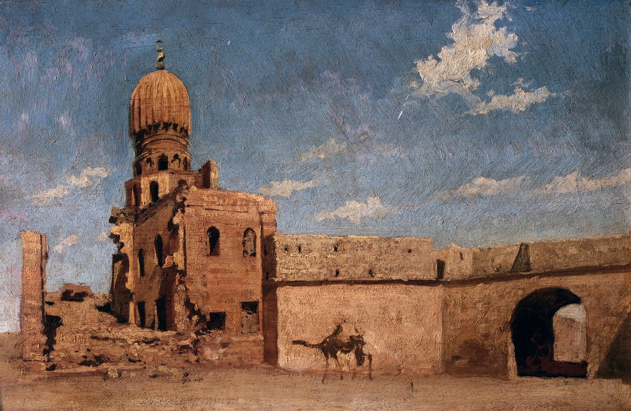 Intryck av Kairo (olja på panel) av Cesare Biseo