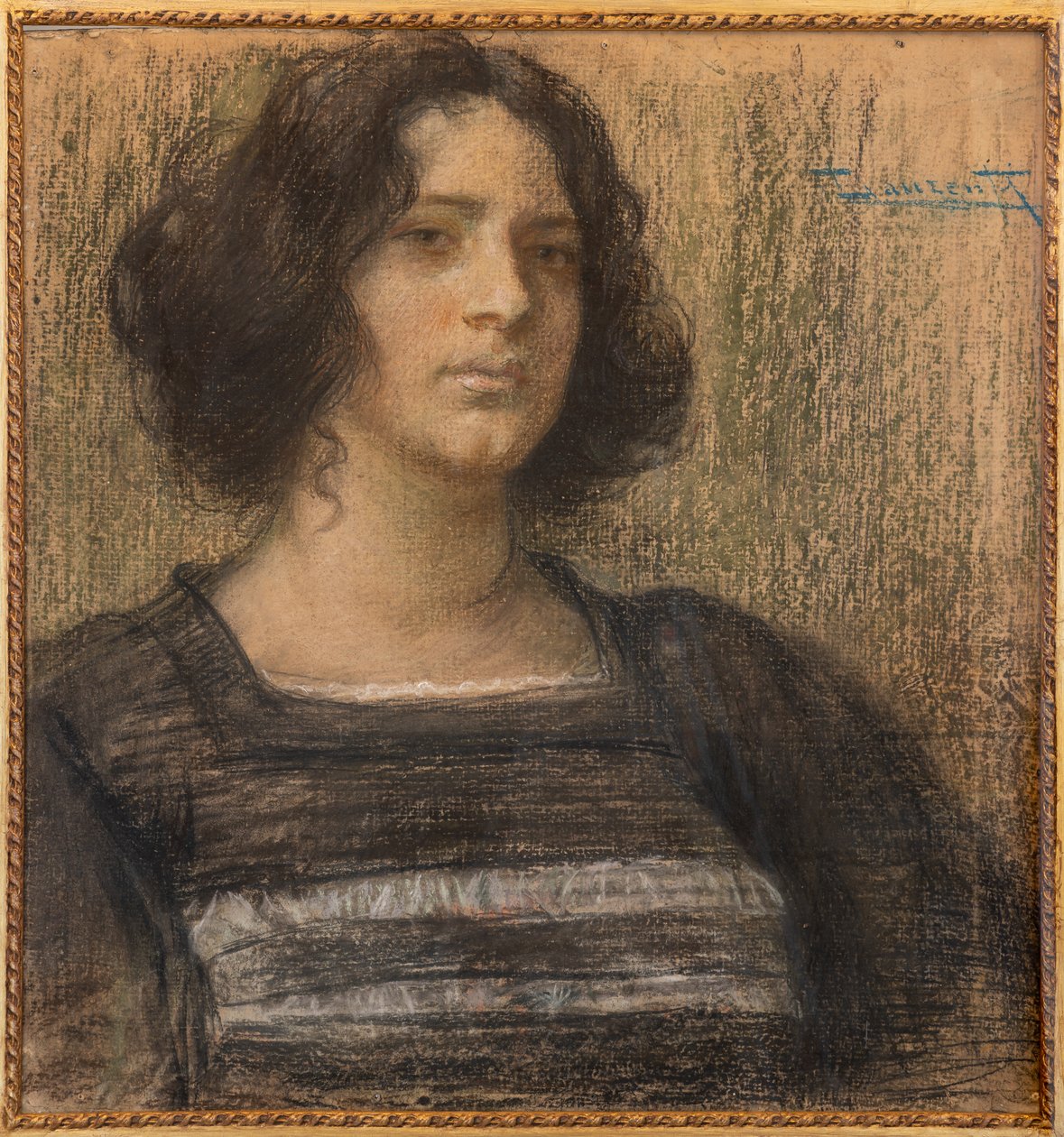 Den venetianska kvinnan (pastell) av Cesare Laurenti