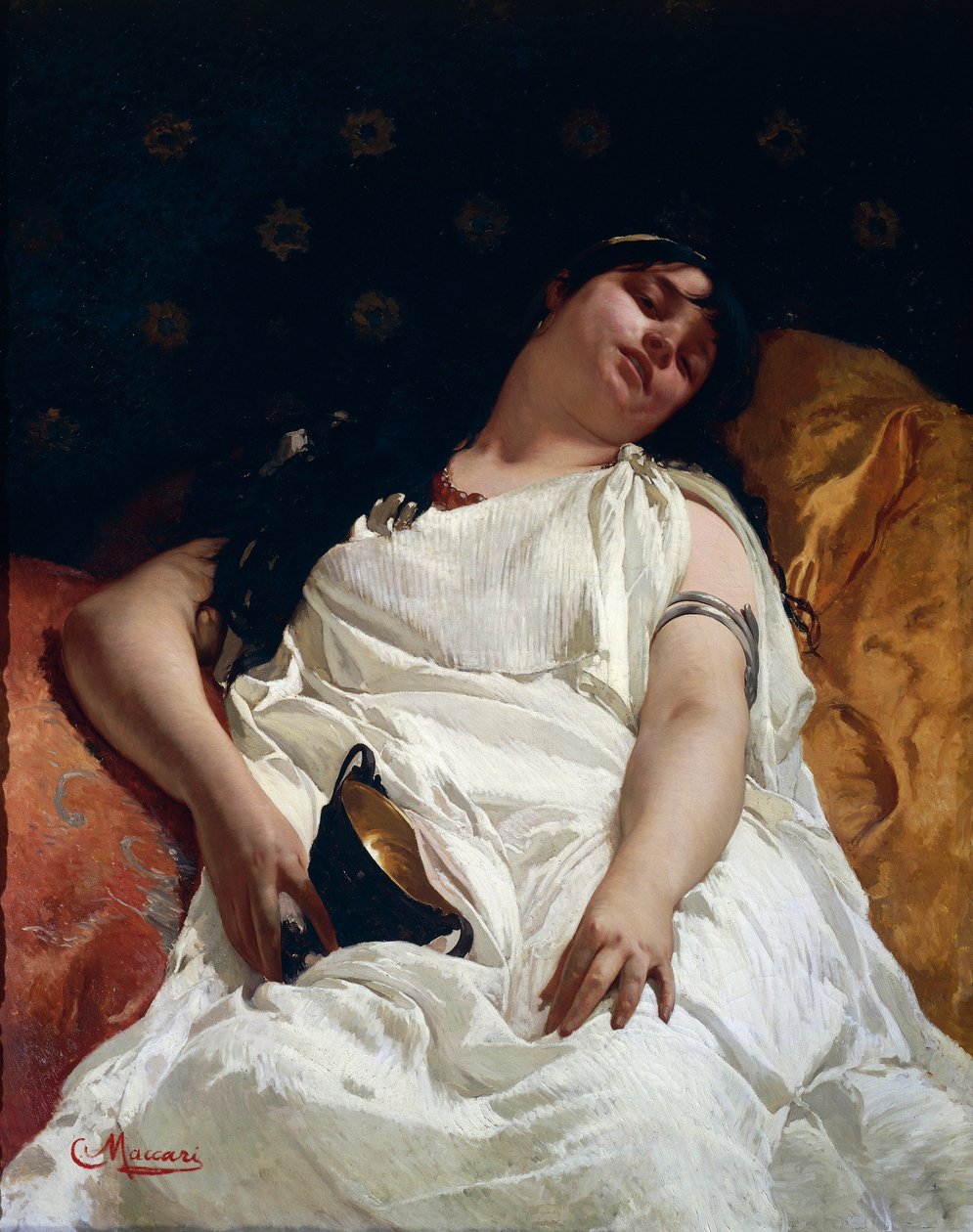 Bacchante, av Cesare Maccari (1840-1919), olja på duk av Cesare Maccari