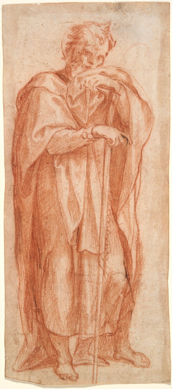 Eleazar, studera för en fresk i Sixtinska kapellet, Santa Maria Maggiore, Rom av Cesare Nebbia