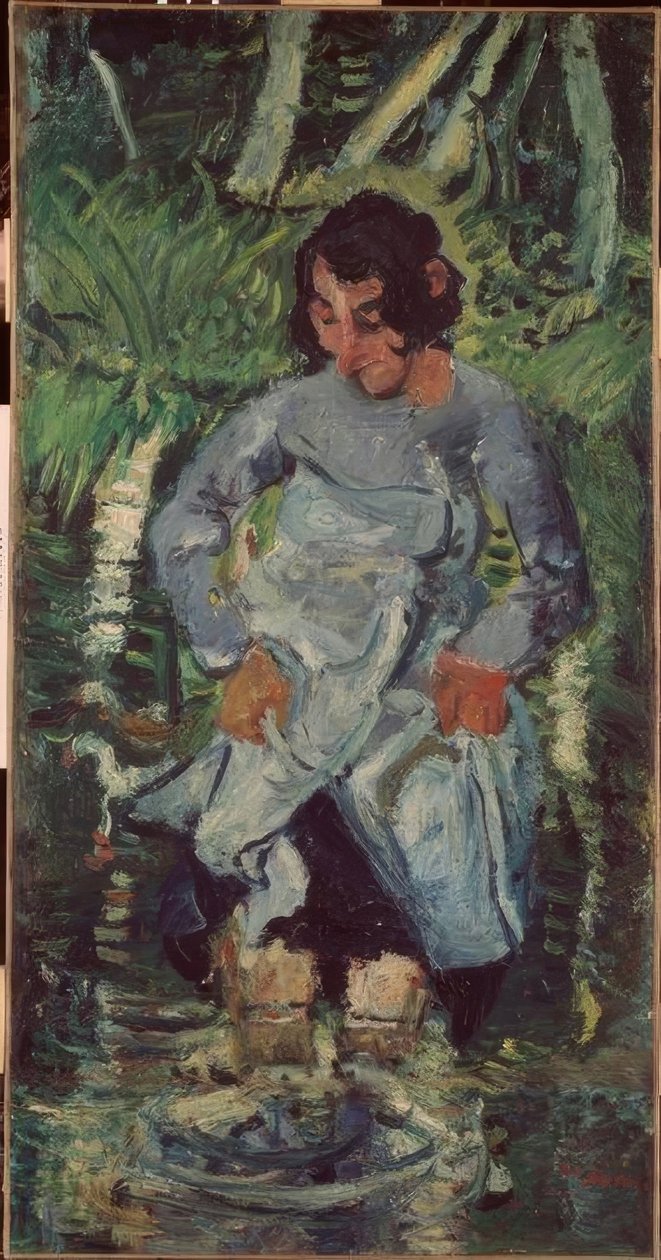 Kvinna går in i vattnet av Chaim Soutine