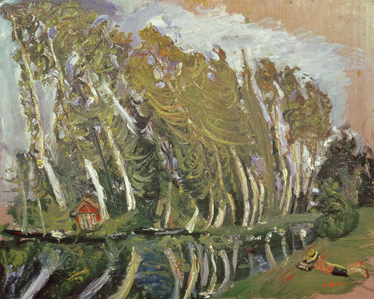 Landskap med liggande figur av Chaim Soutine