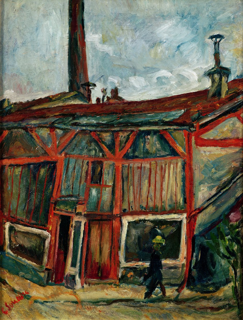 Studios i staden Falguiere, 1914 av Chaim Soutine