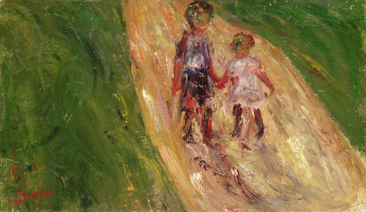 Två barn på en väg av Chaim Soutine