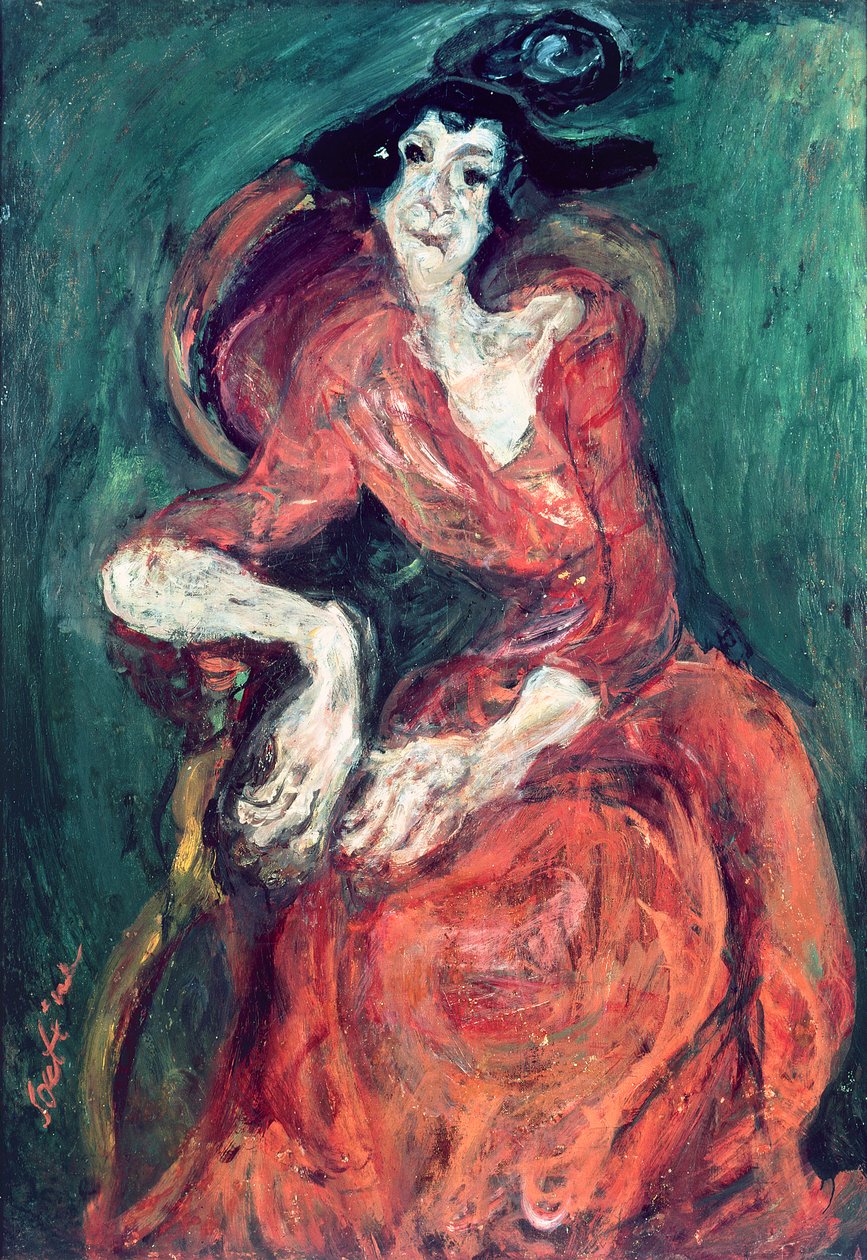 Kvinna i rött, 1922 av Chaim Soutine