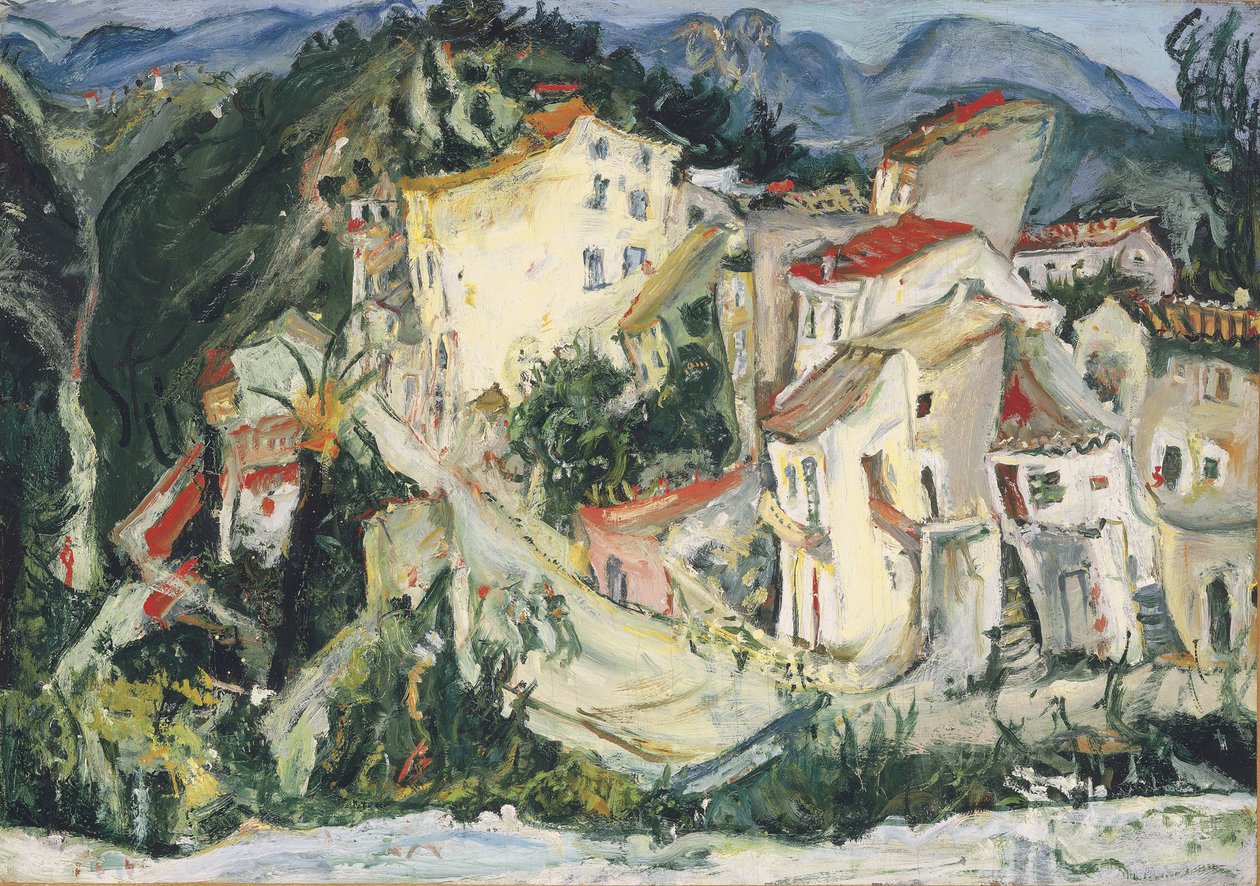 Landskap i Cagnes; Landskapet i Cagnes, ca 1924-1925 av Chaim Soutine