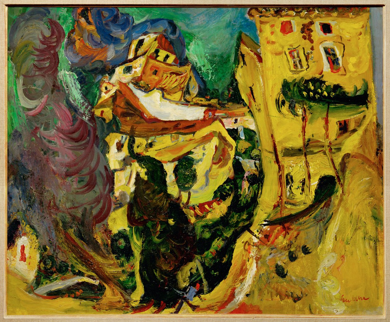 Landskap i Cagnes (målning på duk) av Chaim Soutine