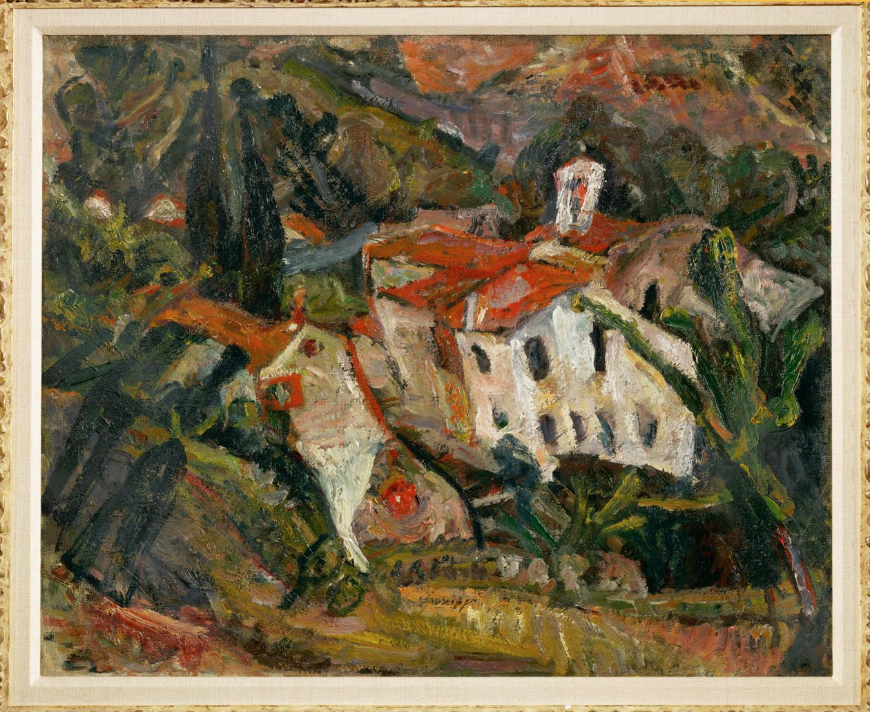 Landskap i Ceret, ca 1920 (målning på duk) av Chaim Soutine