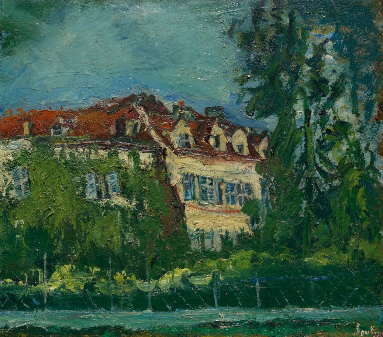 Landschaft mit Haus av Chaim Soutine
