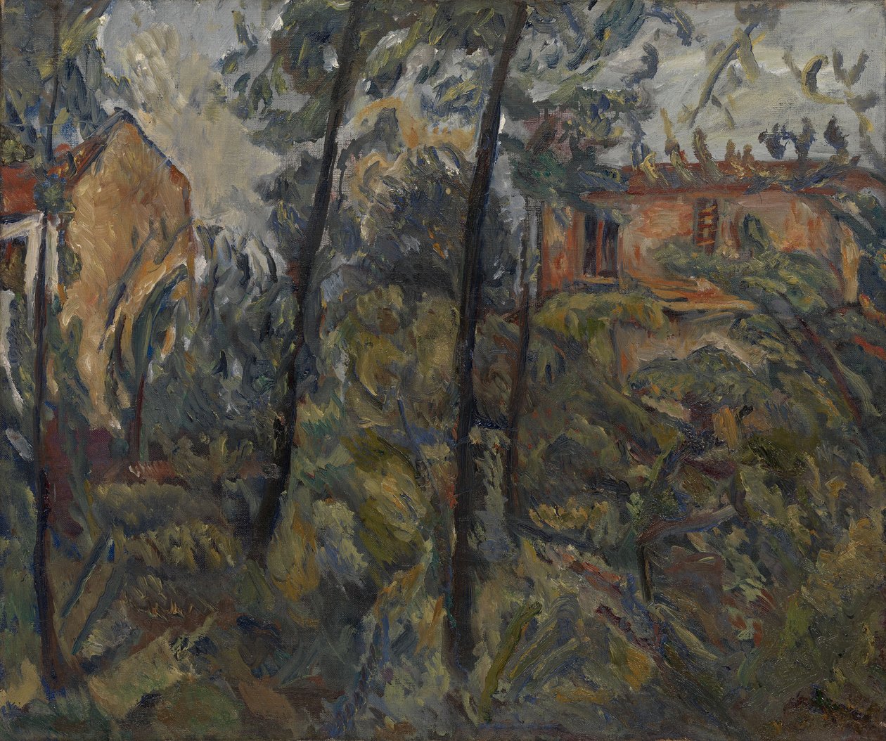 Landskap med hus, ca. 1918 av Chaim Soutine