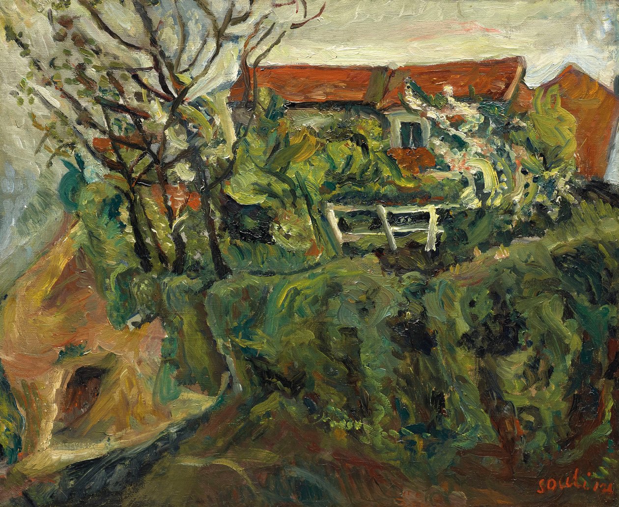 Hus i ett landskap, ca 1918-1919. av Chaim Soutine