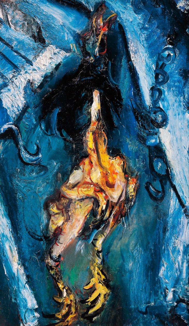 Plockad kyckling, ca 1925, av Chaim Soutine (1894-1943), olja på duk. Frankrike, 1900-talet. av Chaim Soutine