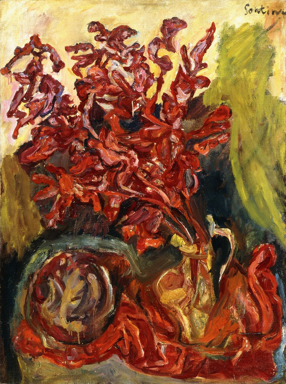 Gladiolen, ca 1919 av Chaim Soutine