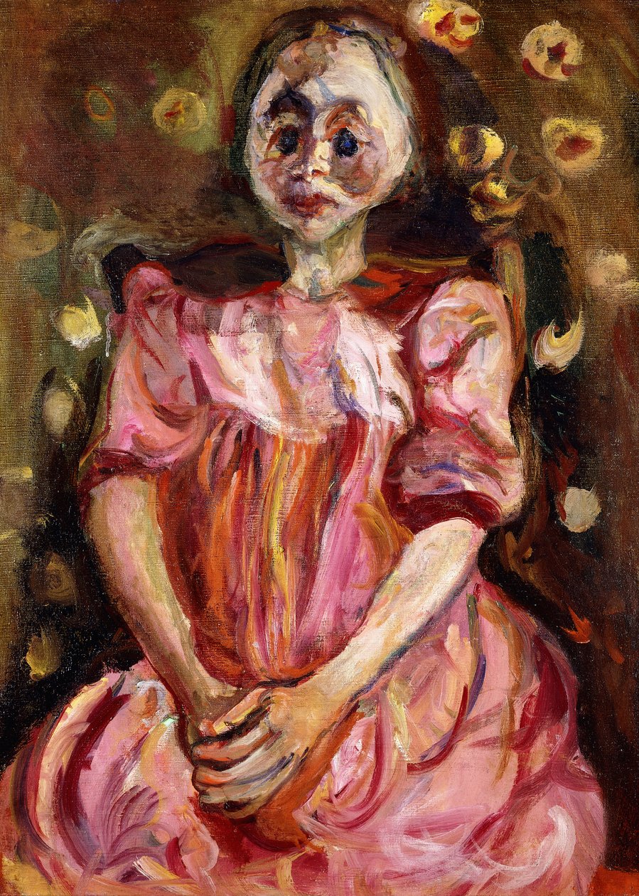 Den lilla flickan i rosa; La Petite Fille en Rose, 1923-1924 av Chaim Soutine