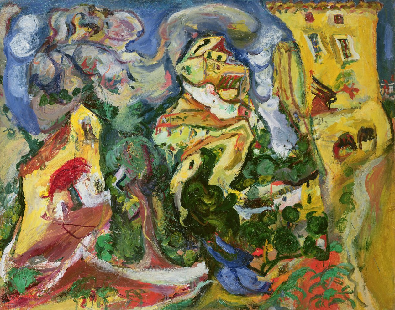 Byn, ca 1923 av Chaim Soutine