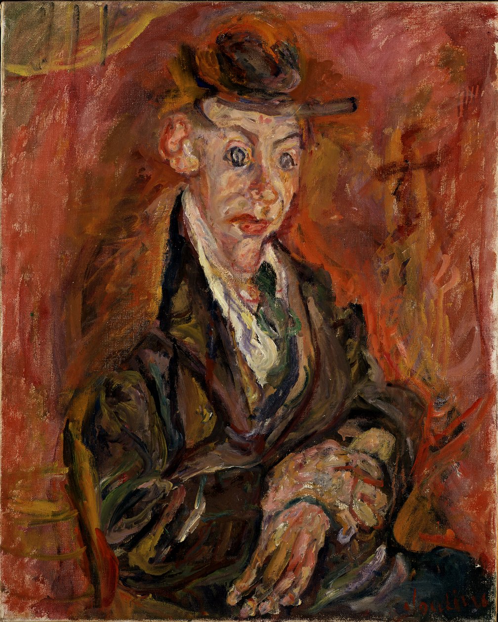 Kvinna med runda ögon av Chaim Soutine