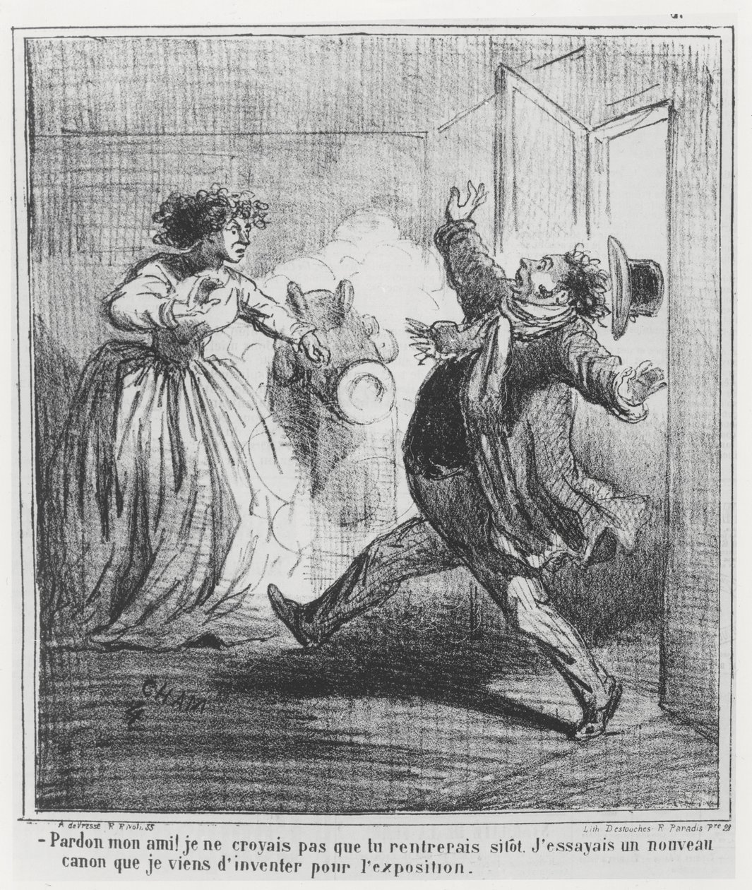 Karikatyr av Exposition Universelle 1867 av Cham