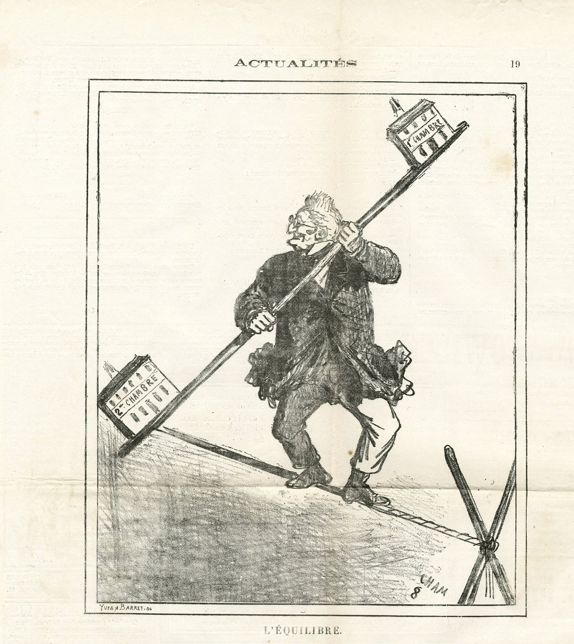 Illustration av Cham (1819-1879) i Le Charivari av Amédée de Noé