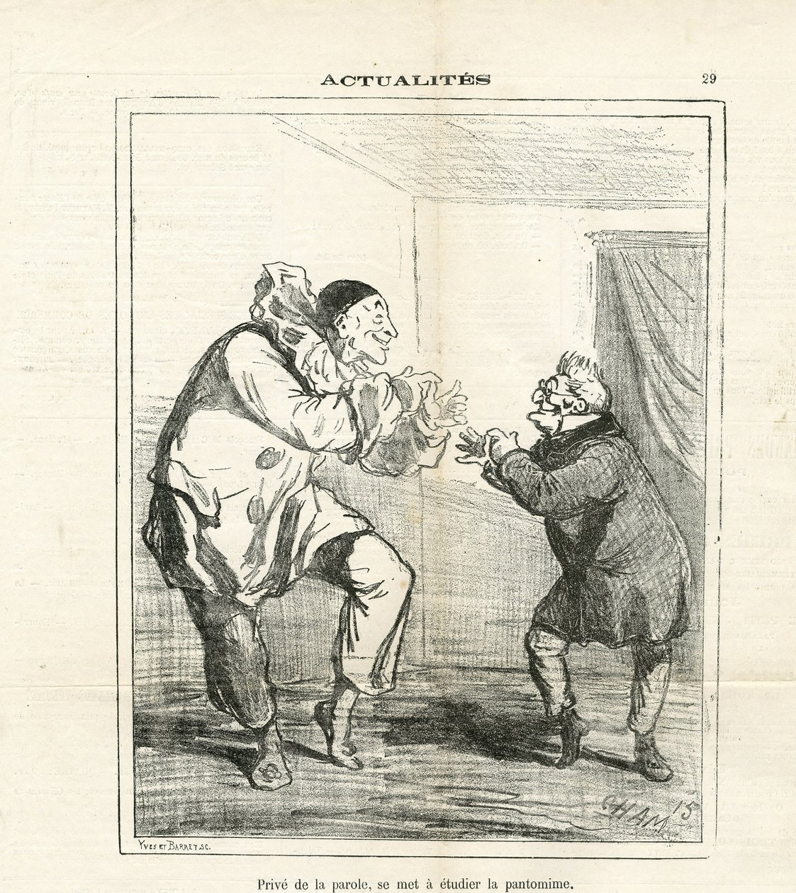 Illustration av Cham (1819-1879) i Le Charivari av Amédée de Noé