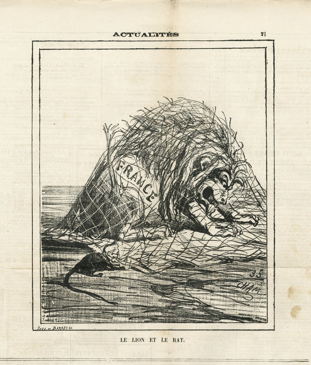 Illustration av Cham (1819-1879) i Le Charivari av Amédée de Noé