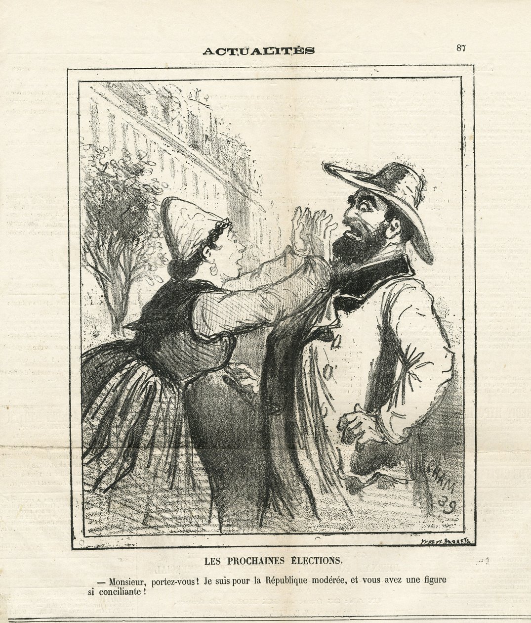 Illustration av Cham (1819-1879) i Le Charivari av Amédée de Noé