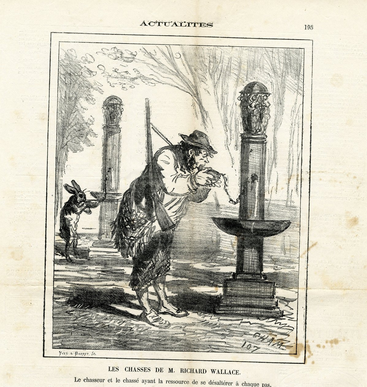 Illustration av Cham (1819-1879) i Le Charivari av Amédée de Noé