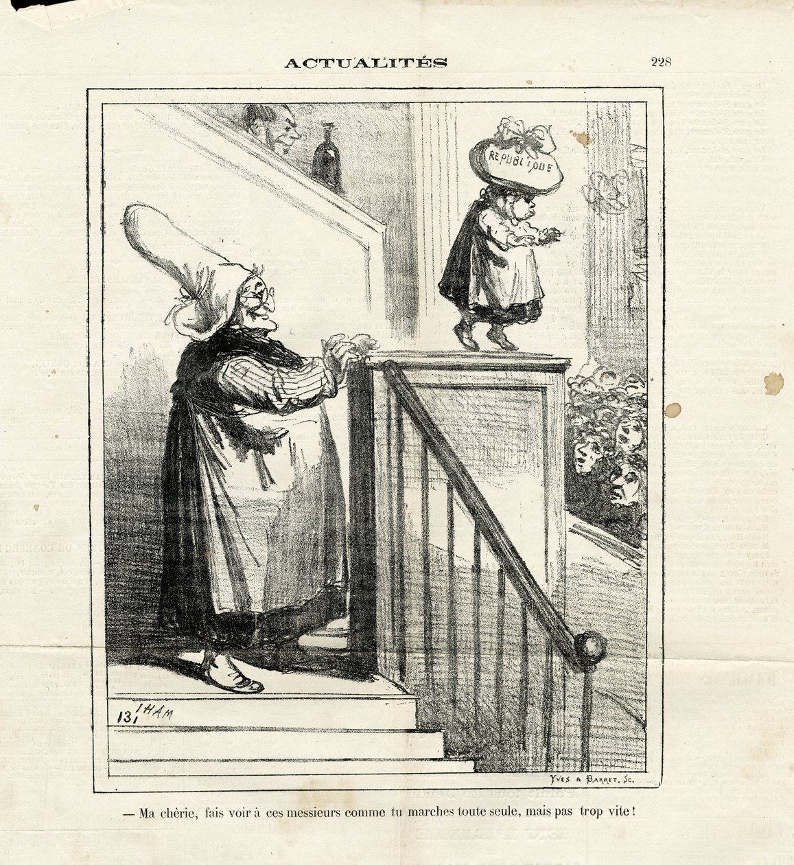 Illustration av Cham (1819-1879) i Le Charivari av Amédée de Noé