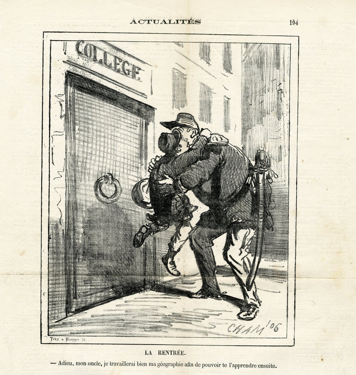 Illustration av Cham (1819-1879) i Le Charivari av Amédée de Noé