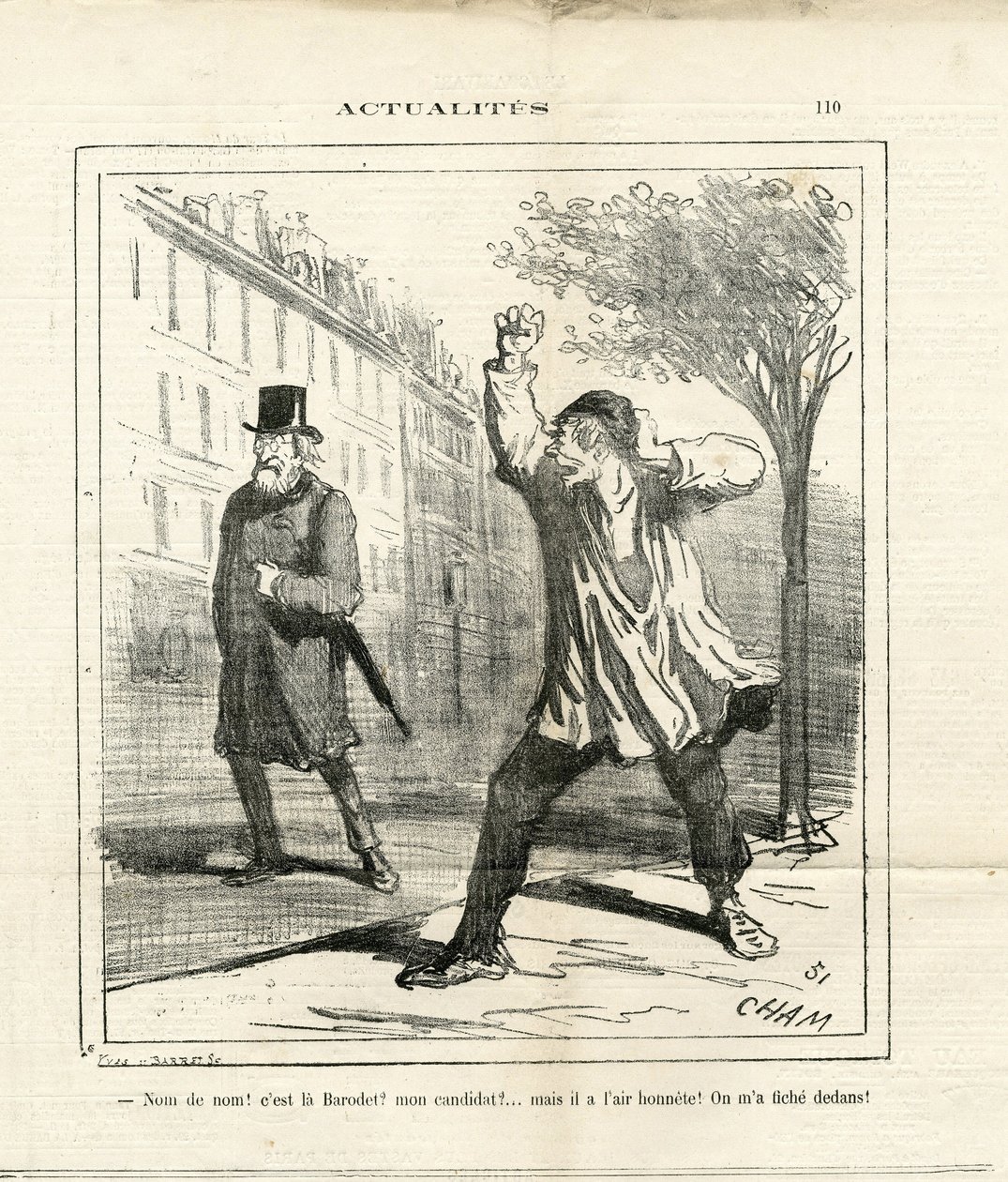 Illustration av Cham (1819-1879) i Le Charivari av Amédée de Noé