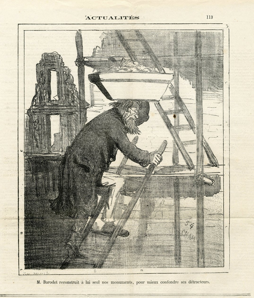 Illustration av Cham (1819-1879) i Le Charivari av Amédée de Noé