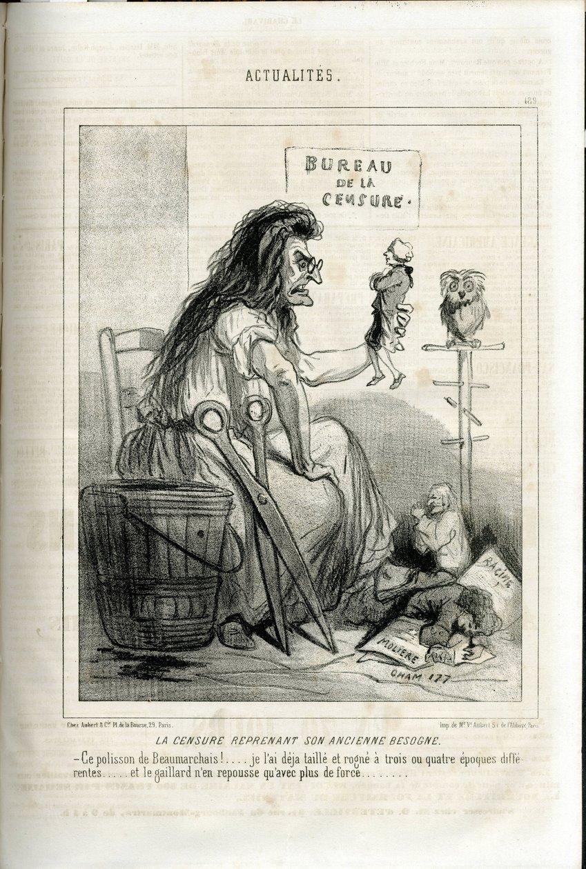 Illustration av Cham (1819-1879) i Le Charivari av Amédée de Noé
