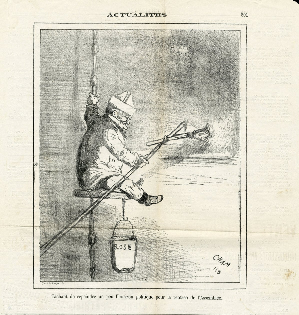 Illustration av Cham (1819-1879) i Le Charivari av Amédée de Noé