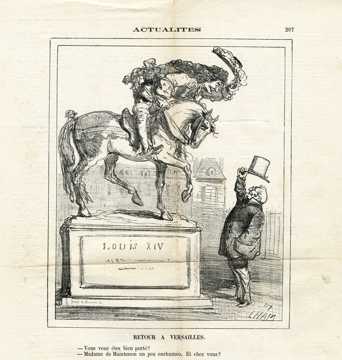 Illustration av Cham (1819-1879) i Le Charivari av Amédée de Noé